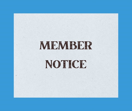 Member Notice - Closed 24th November 2025