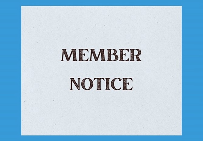 Member Notice - Closed 24th November 2025